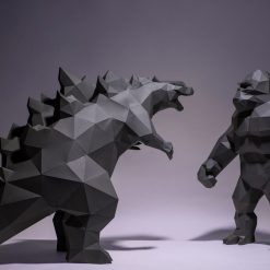 Godzilla vs Kong papírszobrok